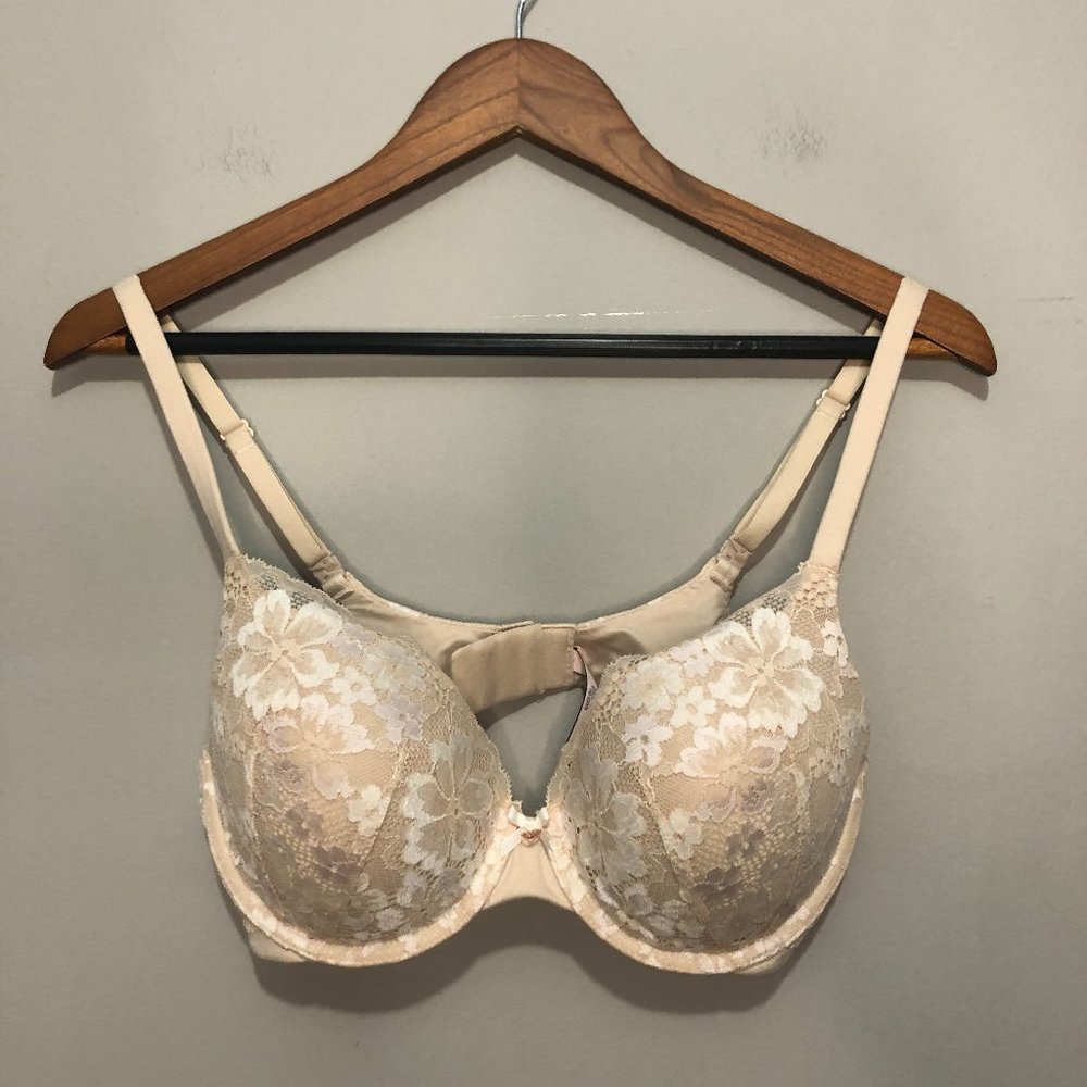 Victoria's Secret Pushup Bar in Floral Lace Cream & White 34D